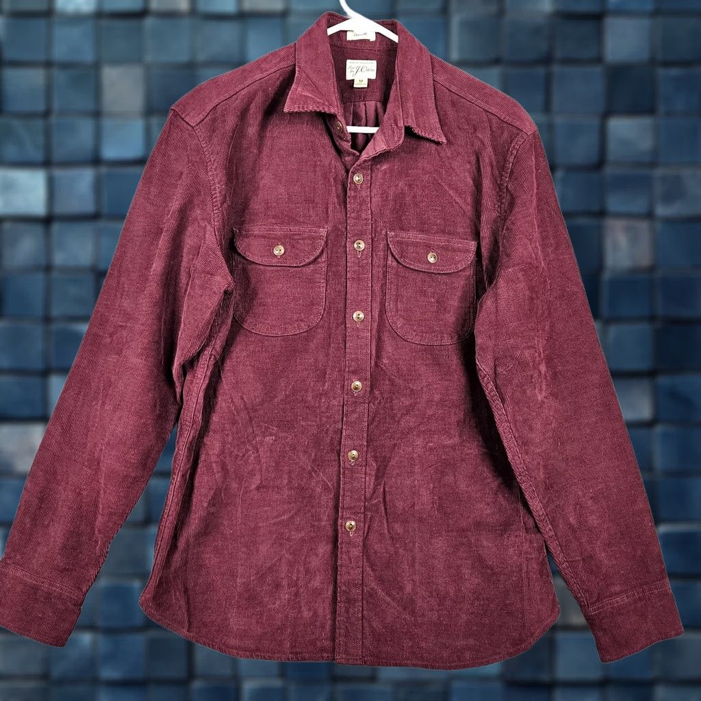 J.Crew J.CREW Button-Up Corduroy Red Shirt Mens M Classic Cotton Elastane Regular Button-Up Casual XS? Size US M / EU 48-50 / 2 - 1 Thumbnail