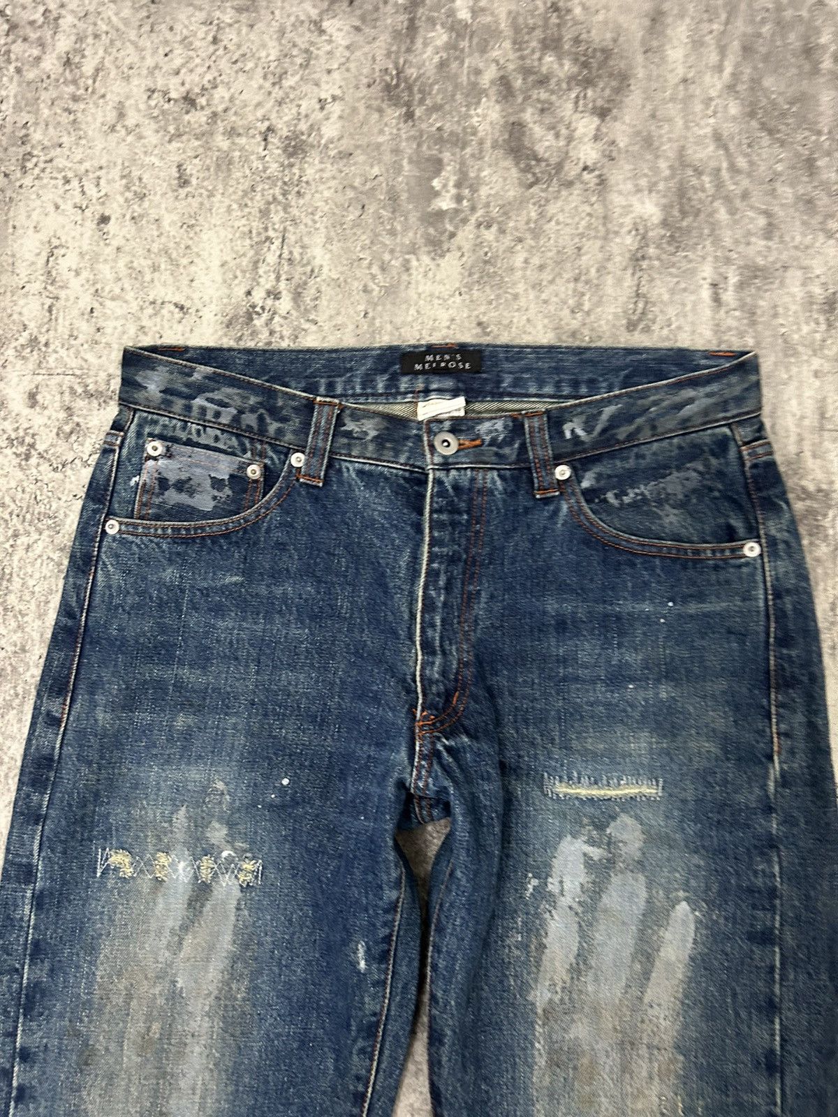Japanese Brand Men’s Melrose Japanese Selvedge Paint Distressed Pants Size US 32 / EU 48 - 6 Thumbnail
