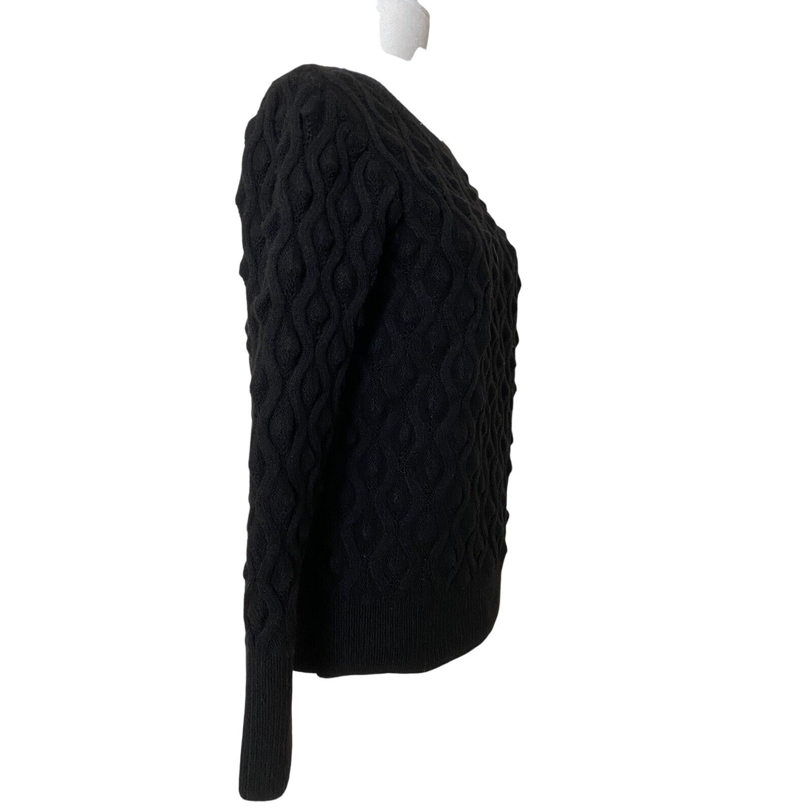 Romeo Gigli Sweet Romeo Popcorn Pullover Sweater in black size L A003066 Size L / US 10 / IT 46 - 2 Thumbnail