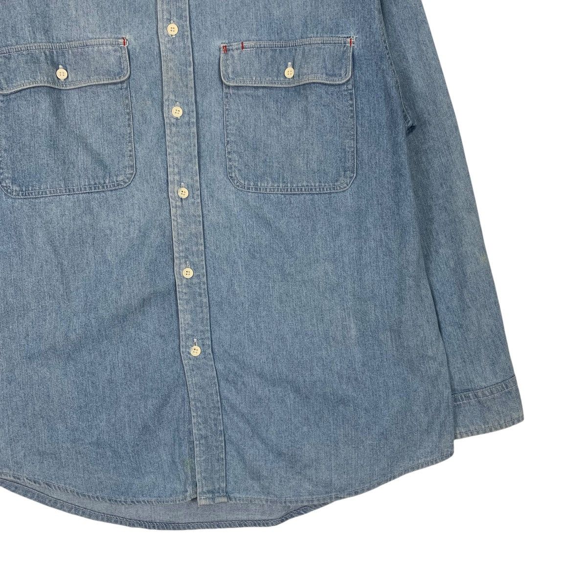 Vintage PENNY WORTH Western Chambray Denim Shirt #1265-C57 Size US L / EU 52-54 / 3 - 4 Thumbnail