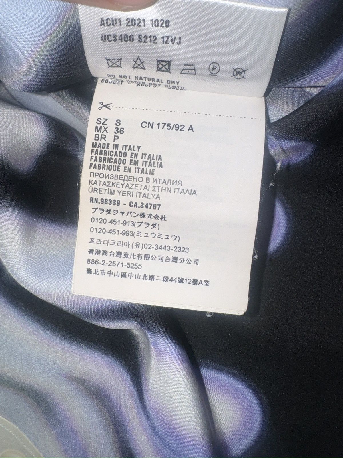 Prada Prada double match box silk shirt white W/ blue flames Size US S / EU 44-46 / 1 - 12 Thumbnail