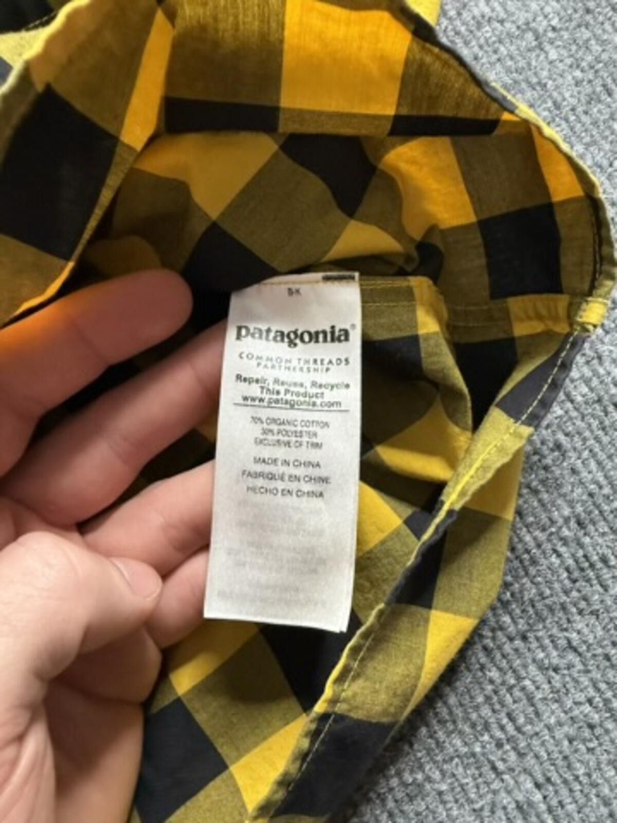Patagonia Patagonia Organic Cotton Plaid Button Up Shirt Mens M Yellow Size US M / EU 48-50 / 2 - 6 Thumbnail