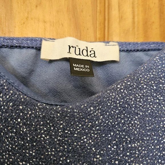 Other NWT Sparkly Blue Split Thigh Slit Open Back Cocktail Dress Size M / US 6-8 / IT 42-44 - 7 Thumbnail