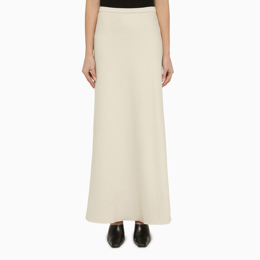 Max Mara o1d2blof0824 Long Skirt in Off White Size 27" / US 4 / IT 40 - 1 Thumbnail