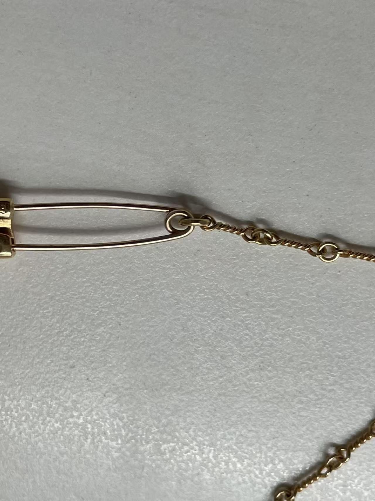 Chrome Hearts Chrome Hearts 22K Gold Emerald Safety Pin Necklace Size ONE SIZE - 13 Thumbnail
