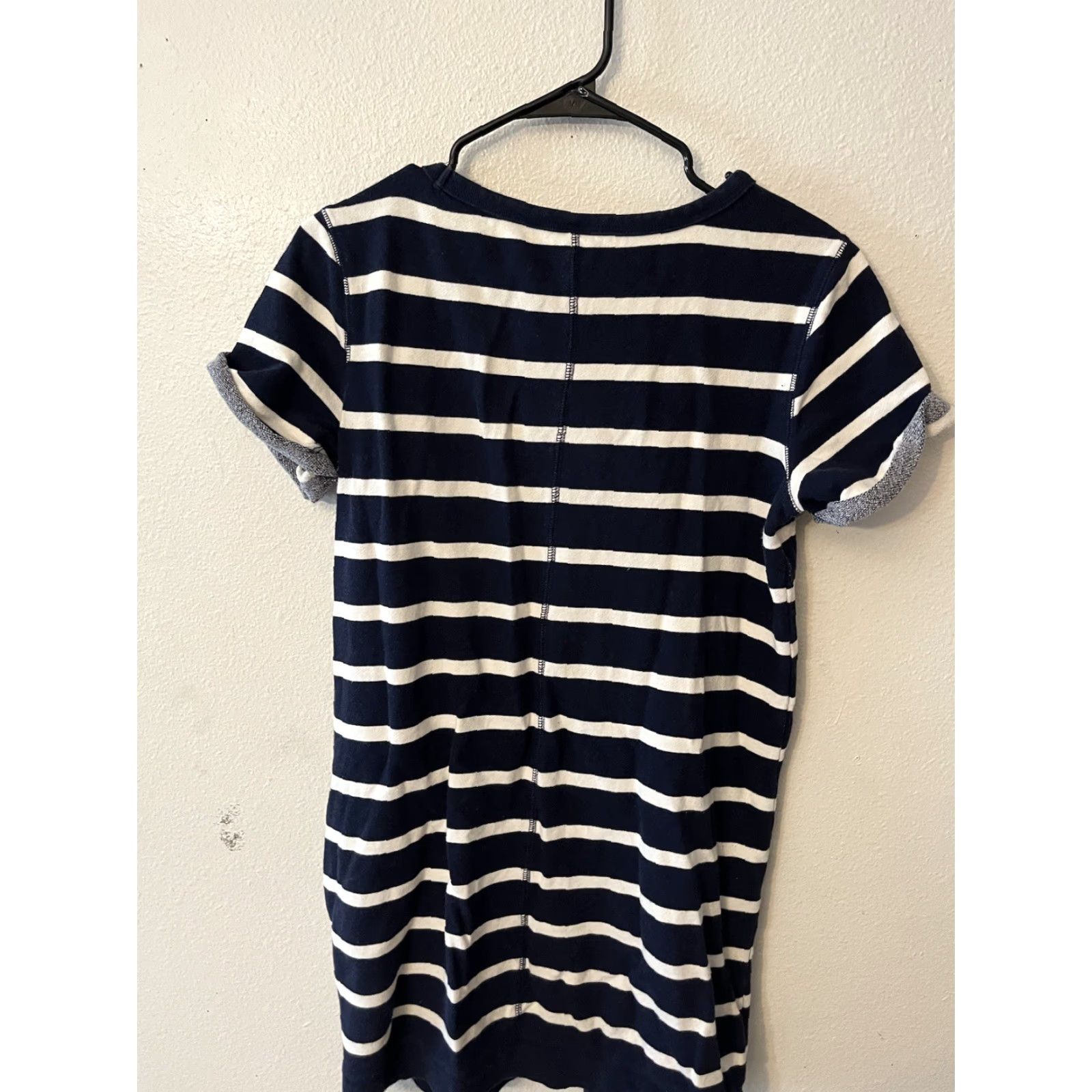 Gap Gap Shirt Dress Women S Cotton Blue Striped Short Sleeve T-Shirt Dress 100% Jersey Crew Neck Size S / US 4 / IT 40 - 3 Thumbnail