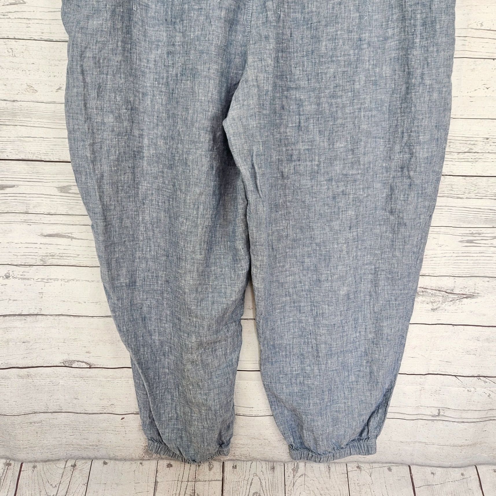 Athleta Athleta Womens Retreat Linen Jogger Plus 24 Blue Pockets High Rise Pants Kid? No Size 42" / US 20 - 5 Thumbnail