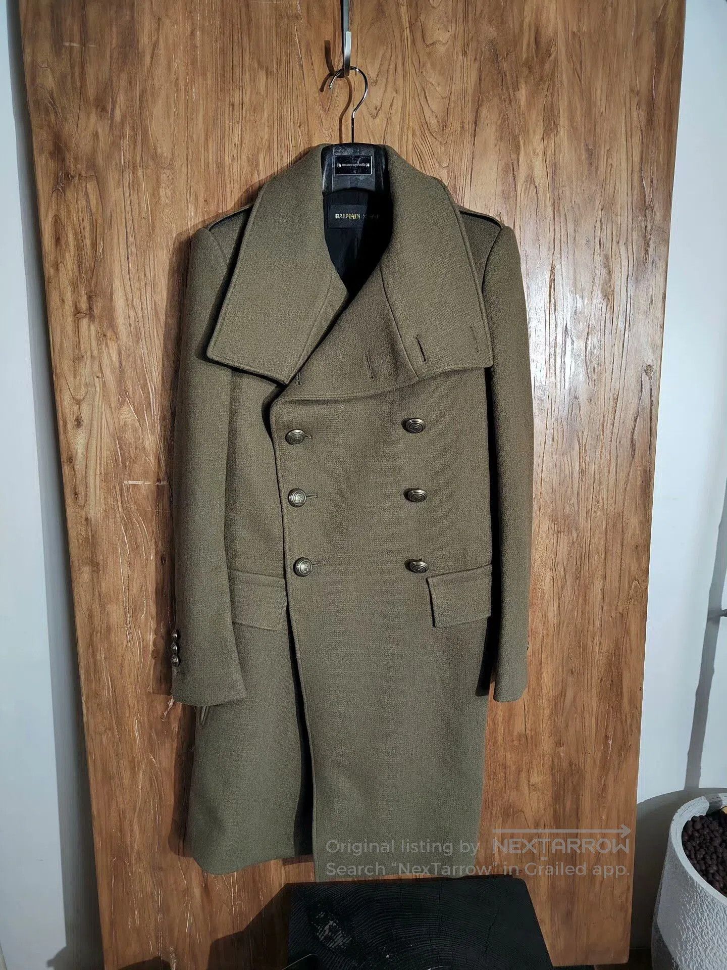 Balmain Balmain x H&M Olive Green Coat. Size US XS / EU 42 / 0 - 5 Thumbnail