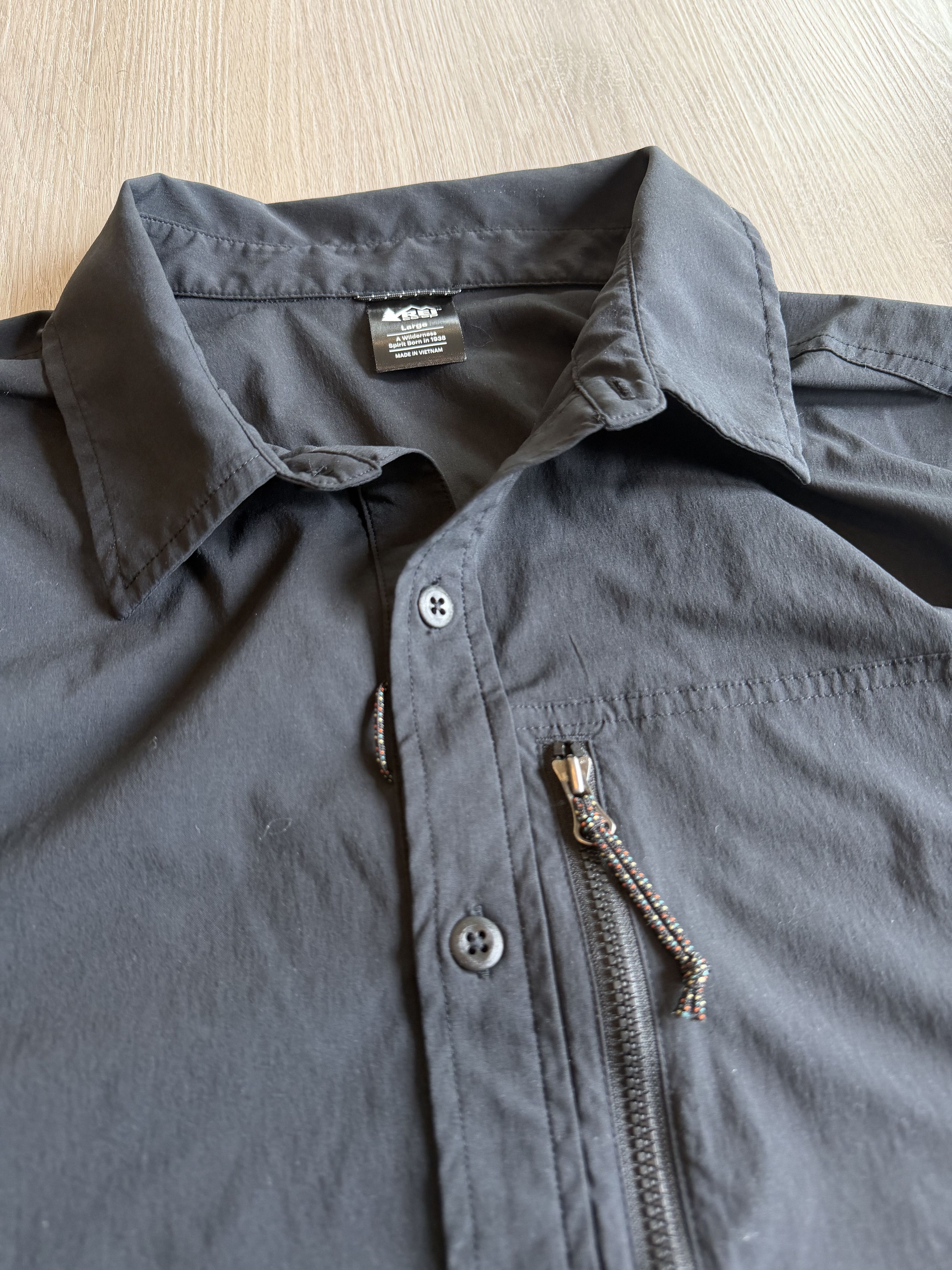 Rei REI Nylon Camp Shirt Gorpcore / Black Outdoors Hike Size US L / EU 52-54 / 3 - 3 Thumbnail