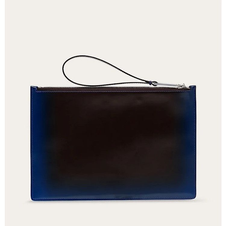 Salvatore Ferragamo o1s1rm0924 Size: OS / Pouch in Black/Royal Blue Size ONE SIZE - 3 Thumbnail