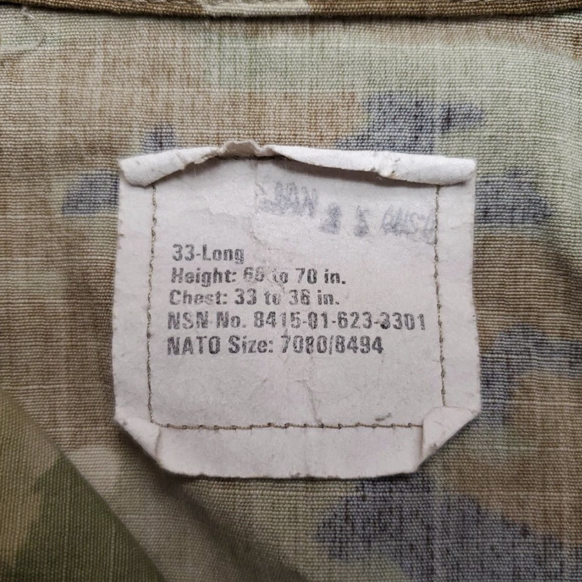 American Apparel VINTAGE Army Jacket Womens 33 Long Multicam Green Military Jacket Camouflage Cotton Blend Pockets Long Sleeve Buttons Casual Womens 33 Long Size XXS / US 00 / IT 34 - 5 Thumbnail