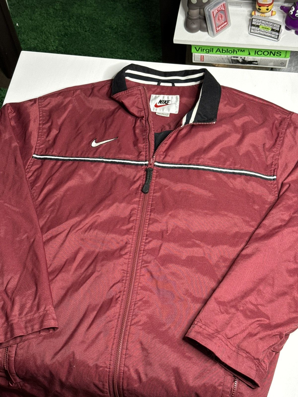 Nike VINTAGE Y2K Nike Heavy Stadium Jacket “Burgundy” [L] PREOWNE Size US L / EU 52-54 / 3 - 1 Thumbnail