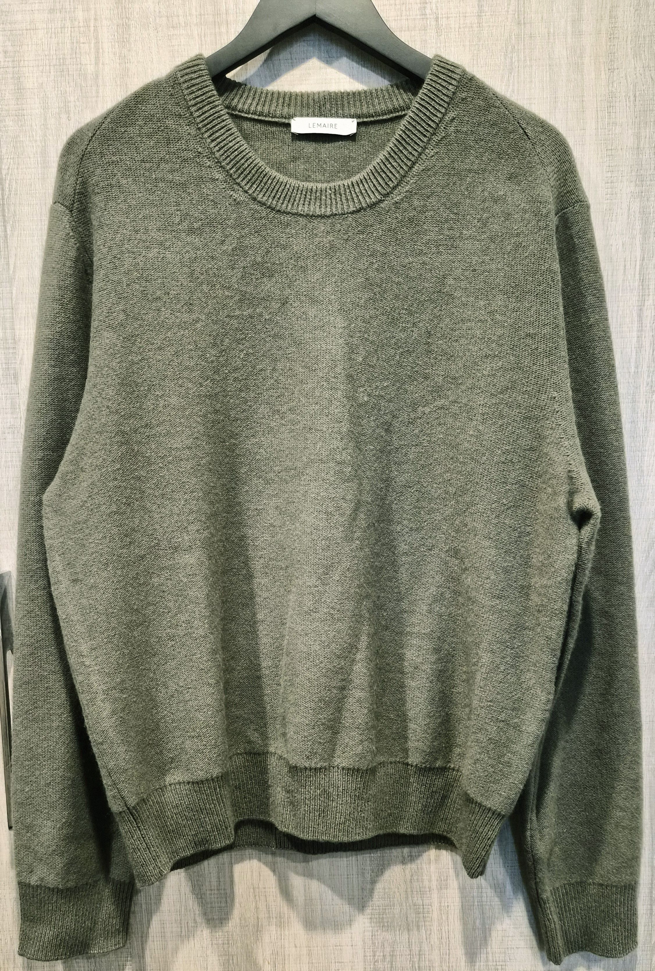 Lemaire Lemaire Wool Crewneck Jumper Sweater - 'Light Moss' Size US S / EU 44-46 / 1 - 1 Thumbnail
