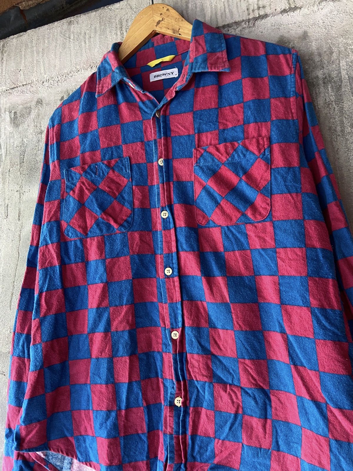 Japanese Brand BROWNY PLAID BUTTON DOWN SHIRT Size US M / EU 48-50 / 2 - 4 Thumbnail