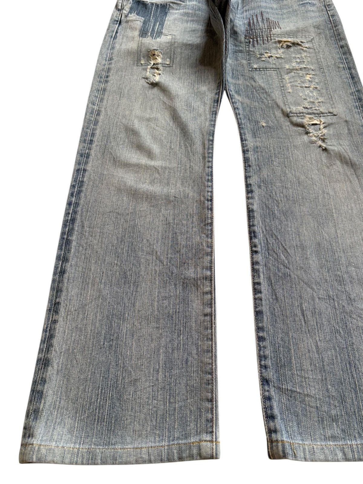 Edwin Exclusive Vintage Edwin XV Bleach Embroidered Loose Jeans Size US 32 / EU 48 - 6 Thumbnail