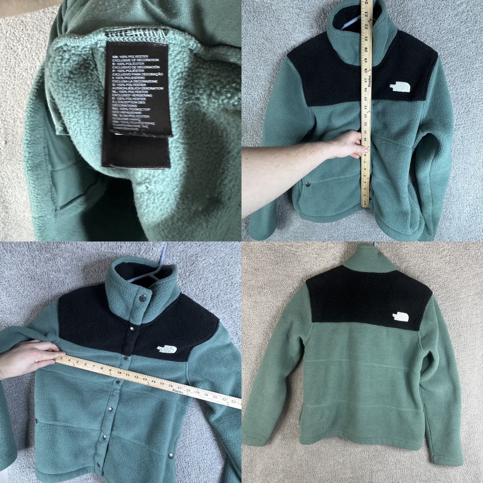 The North Face The North Face Fleece Jacket Womens S Green Snap Front Pockets Outdoor Warm Regular Fit Size S / US 4 / IT 40 - 8 Thumbnail