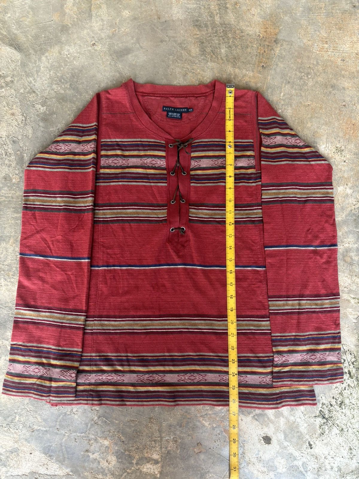 Polo Ralph Lauren Ralph Lauren Laced Stripe Longsleeve Size US M / EU 48-50 / 2 - 8 Thumbnail