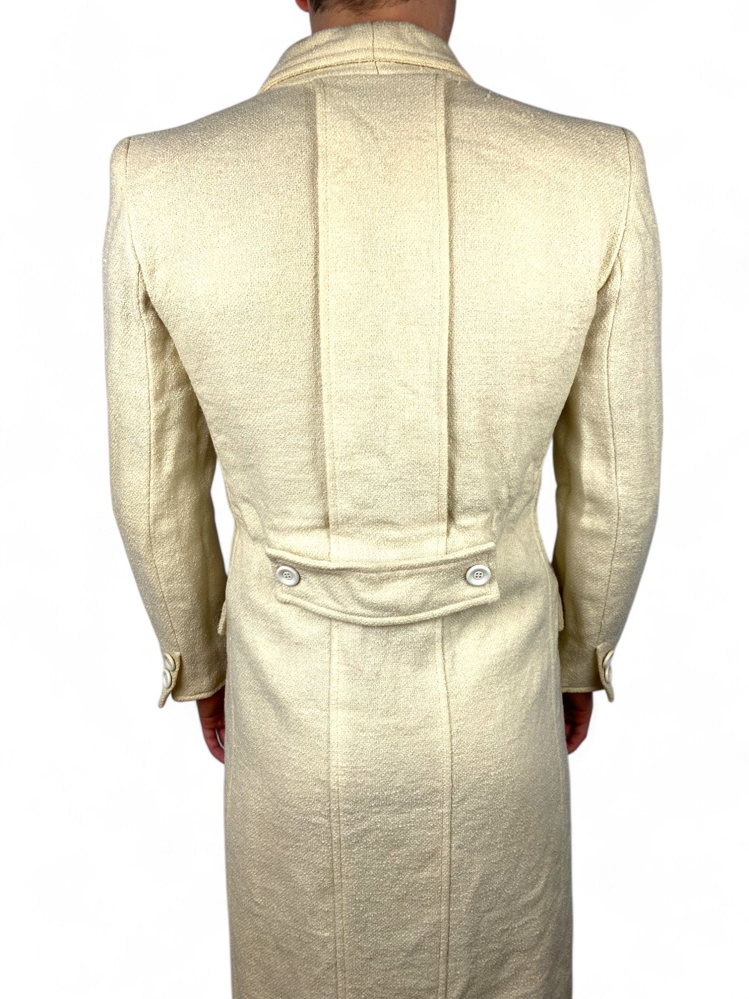 Designer × Valentino valentino womens coat boutique 90s archive cream wool Size S / US 4 / IT 40 - 6 Thumbnail