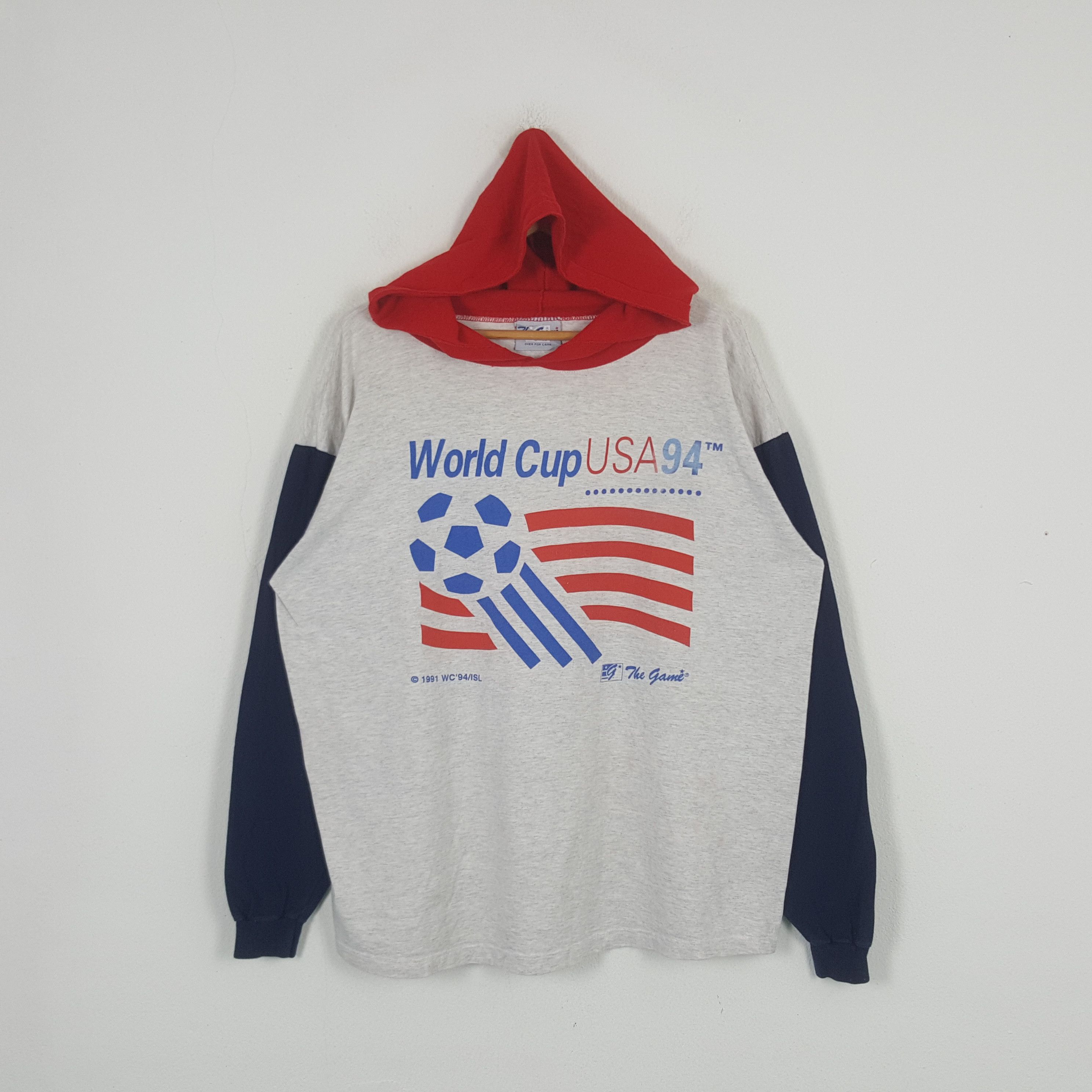 Vintage Vintage World Cup USA 94 Soccer Sport Hoodies Tshirt C285N18 Size US XXL / EU 58 / 5 - 1 Thumbnail