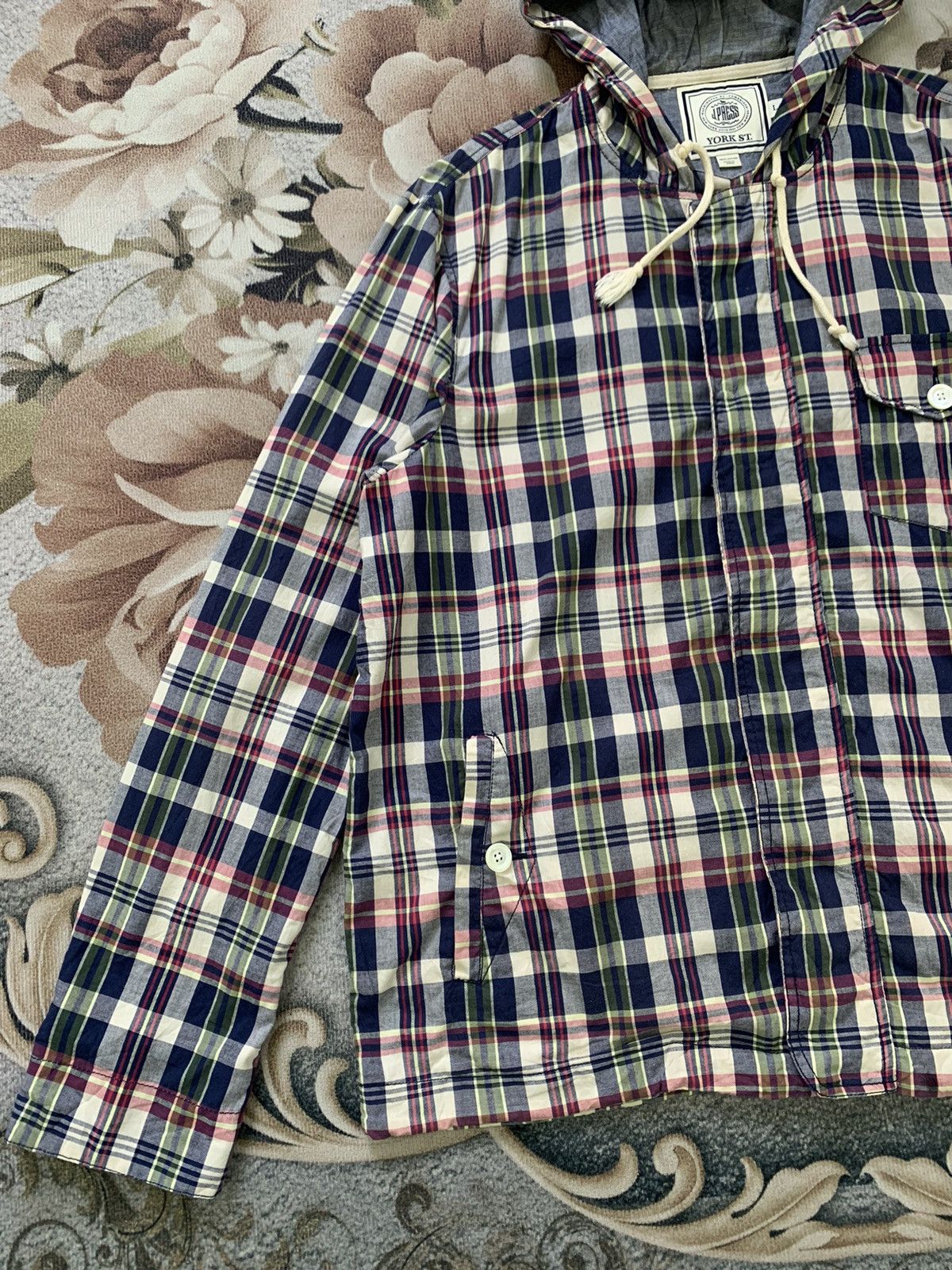 J. Press Vtg Nice Checkered J.Press Jacket Hooded Ideal Zipper Size US L / EU 52-54 / 3 - 3 Thumbnail