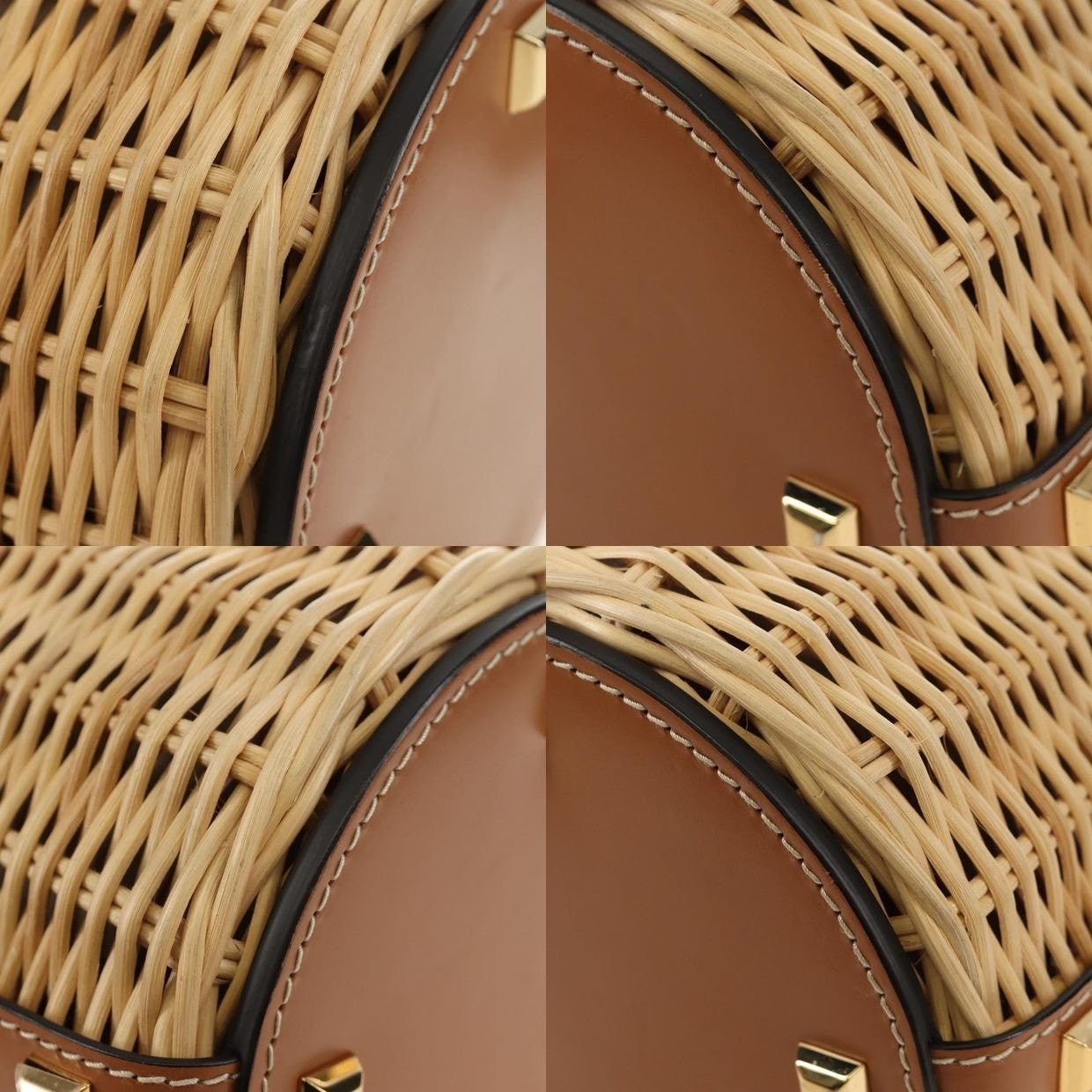 Salvatore Ferragamo Salvatore Ferragamo Gancini Straw Shoulder Bag Beige Size ONE SIZE - 12 Thumbnail