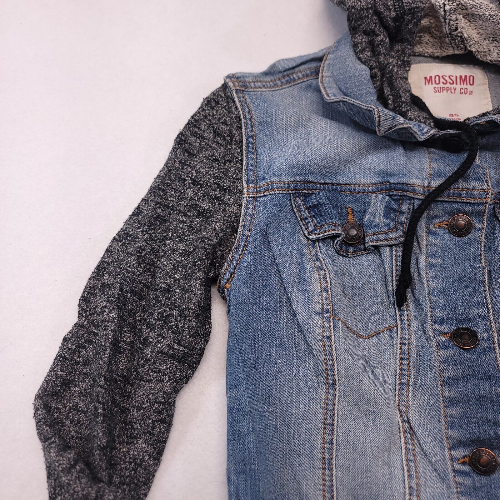 Mossimo Mossimo Supply Co Button Up Denim Hoodie Womens Size XS Gray Size XS / US 0-2 / IT 36-38 - 4 Thumbnail