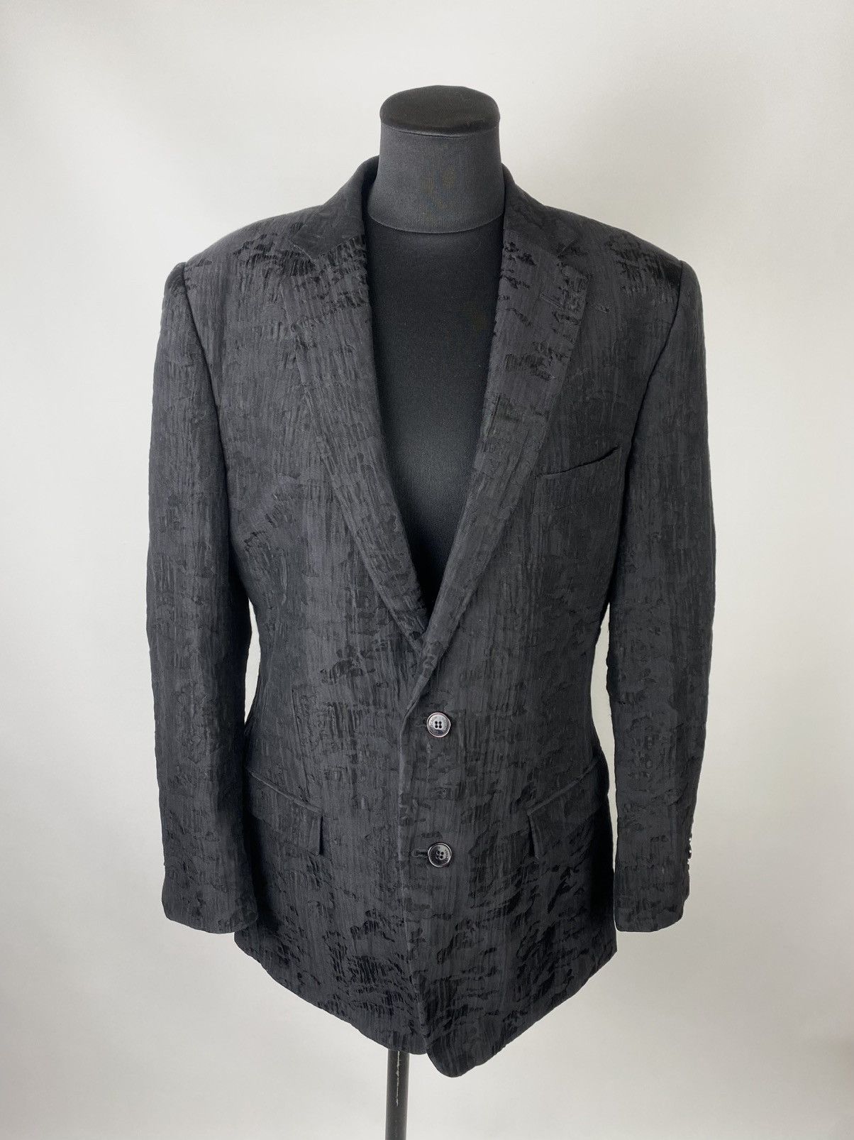 Versace Versace Collection Black Jacquard Sport Coat jacket blazer Size US L / EU 52-54 / 3 - 3 Thumbnail
