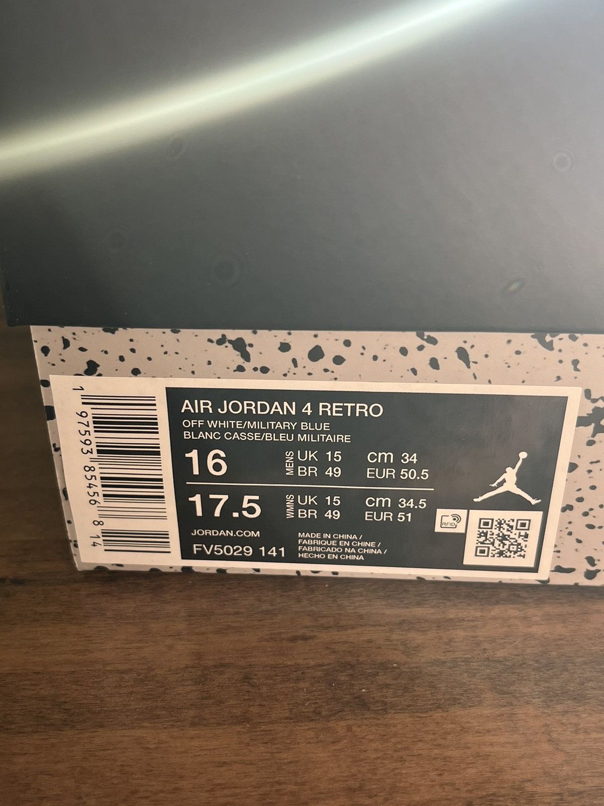 Jordan 4 retro - industrial blue - SIZE 16