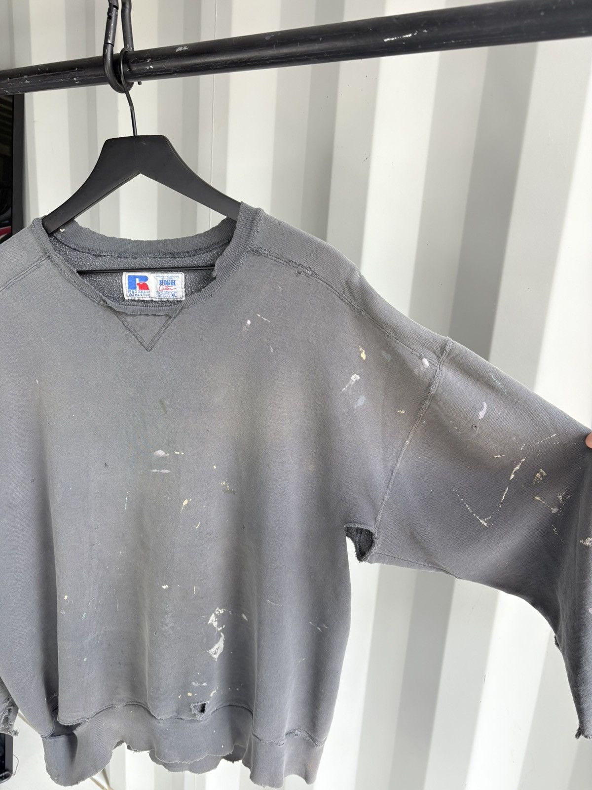 Vintage Vintage Thrashed Distressed Faded Sweatshirt Grunge Boxy Size US XL / EU 56 / 4 - 3 Thumbnail