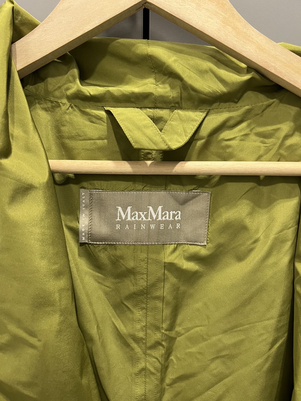 Max Mara Max Mara Rainwear Green Belted Wrap Coat Open Front Jacket Size M / US 6-8 / IT 42-44 - 5 Thumbnail