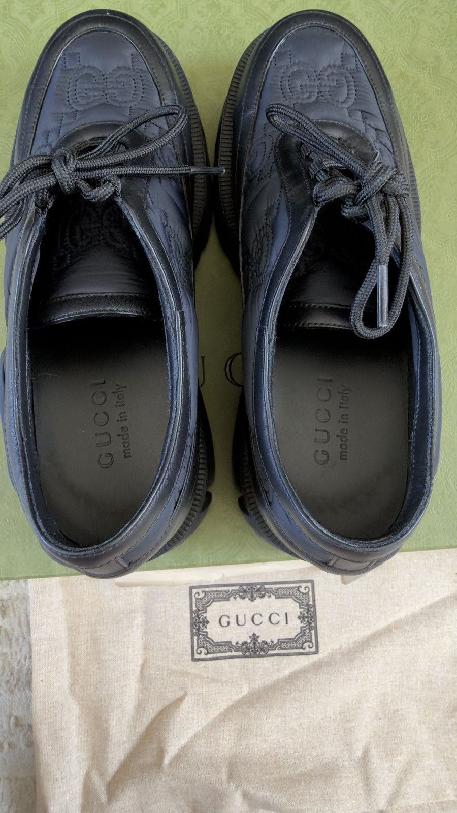 Gucci Gucci Nylon Monogram Romance Calfskin Mens Shoes Size 7 Size US 7 / EU 40 - 9 Thumbnail