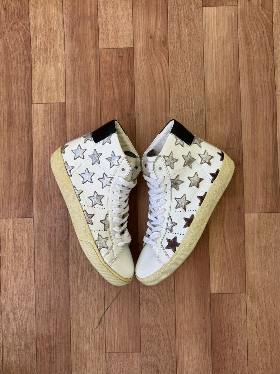 Saint Laurent Paris Saint Laurent hightop sneakers Size US 7 / EU 40 - 8 Thumbnail