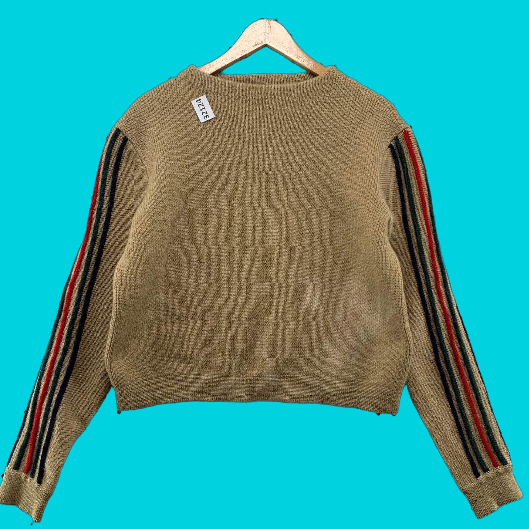 Gant VINTAGE GANT Wool Sweater Mens Pullover M Brown 100% Wool Knit Long Sleeve 21.5x21.5 Mens Sweater Size US M / EU 48-50 / 2 - 1 Thumbnail