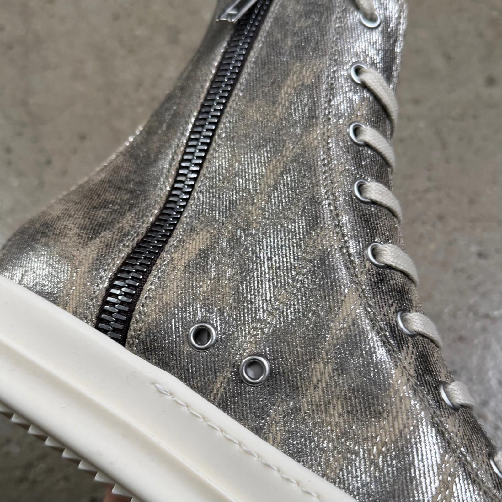 Rick Owens Rick Owens Foiled Denim Ramones Sneakers Size US 9 / EU 42 - 5 Thumbnail