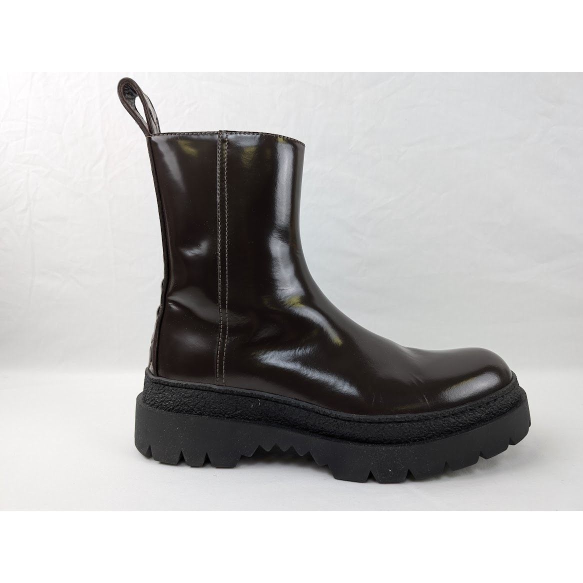 Bottega Veneta o1rshd1 Texas Calf Highway Ankle Boot in Fondant/Black Size US 10 / EU 43 - 4 Thumbnail