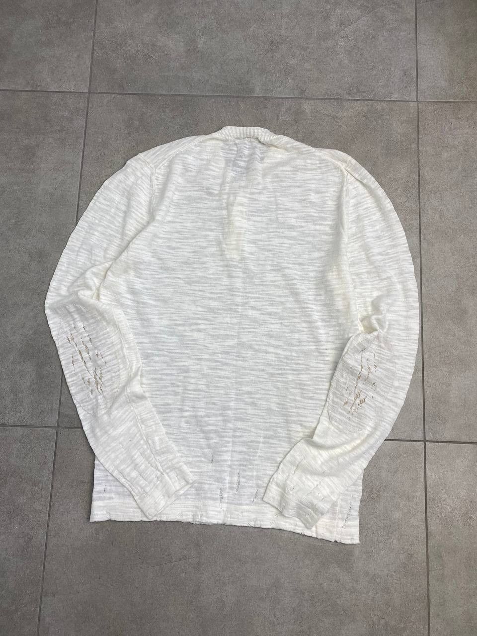 Daniele Alessandrini GREY Daniele Alessandrini Distressed Cotton Light Sweater Size US M / EU 48-50 / 2 - 3 Thumbnail