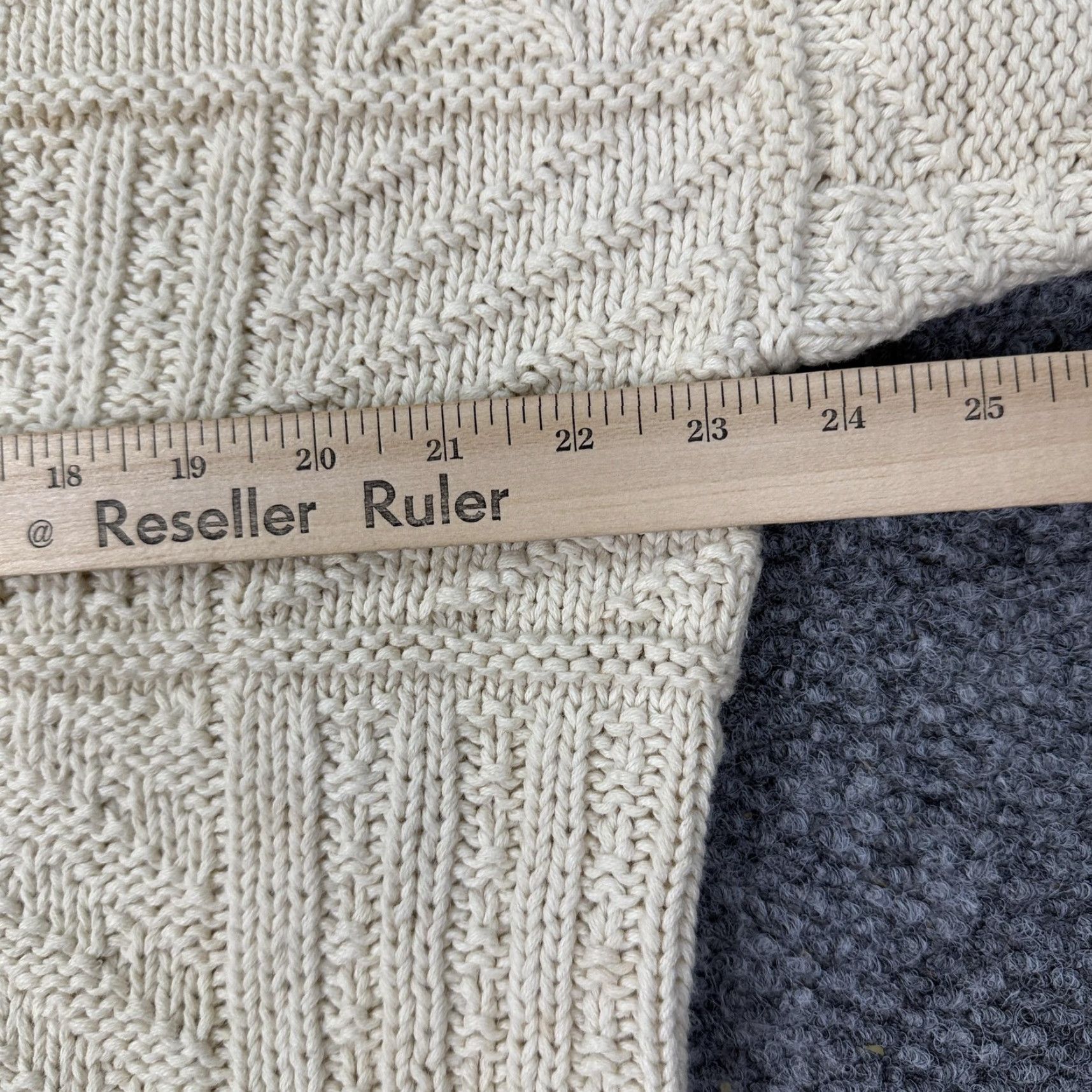 Express VINTAGE Express Sweater Women Medium White Cable Knit Chunky Pullover Crew Neck 80s 90s Womens Size M / US 6-8 / IT 42-44 - 7 Thumbnail