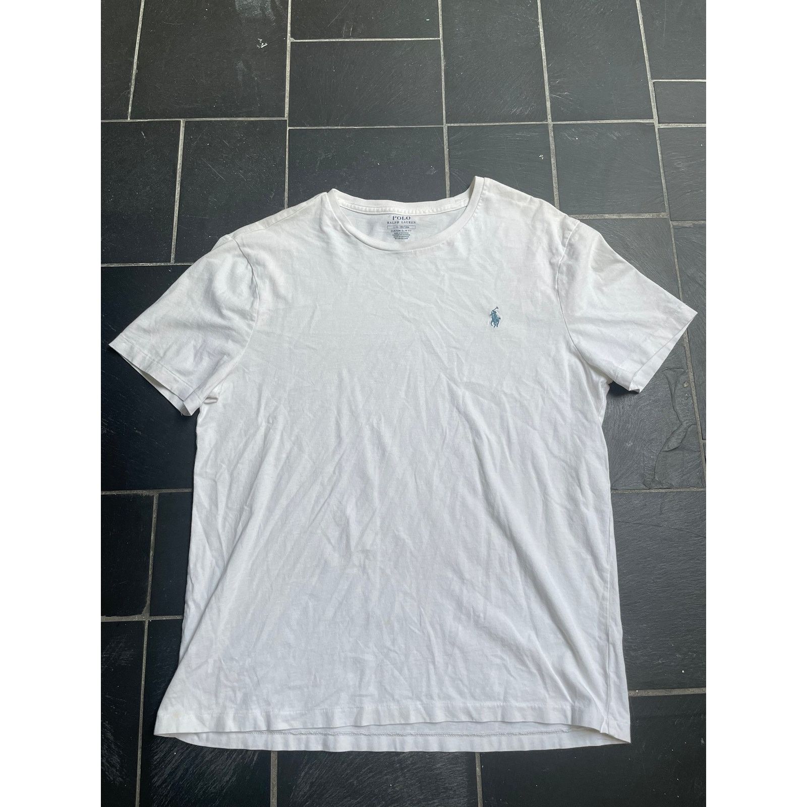 Polo Ralph Lauren Polo Ralph Lauren Blue Horse White Tshirt Size US L / EU 52-54 / 3 - 1 Thumbnail