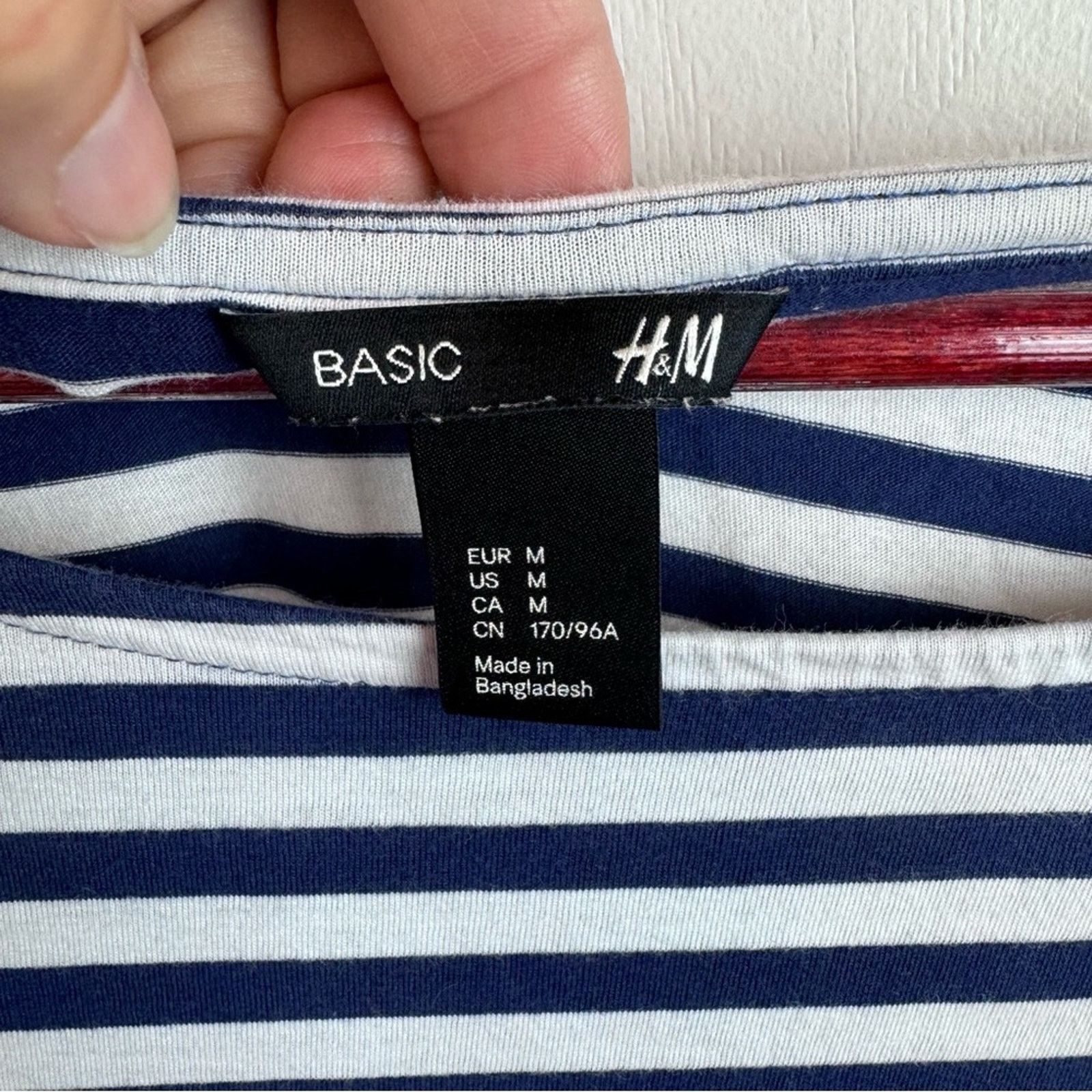 H&M H&M Basic Navy & White Striped Popover Dress Women Size Med Size M / US 6-8 / IT 42-44 - 9 Thumbnail
