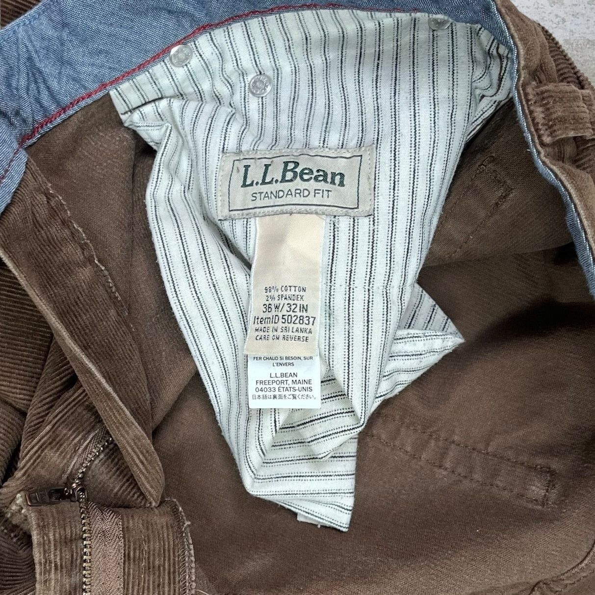 L.L. Bean Vintage 90s LL Bean Corduroy Pants 36x32 Regular Fit Brown Size US 36 / EU 52 - 4 Thumbnail