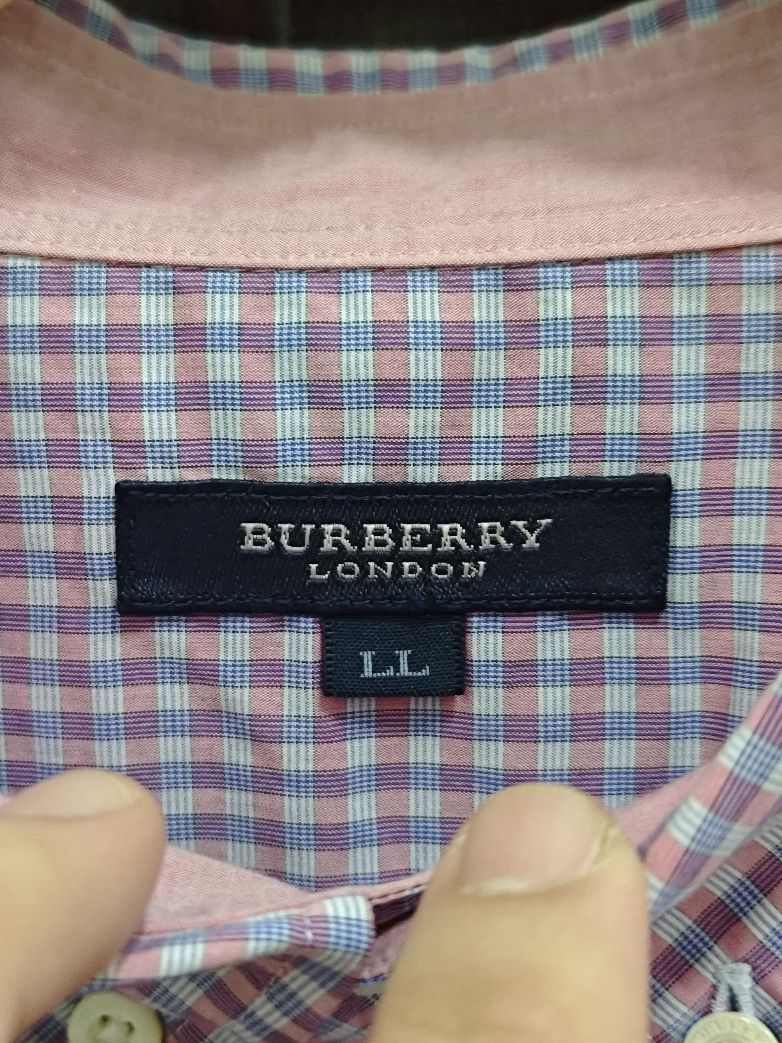 Burberry Burberry Pink Checked Short sleeve shirt Size US XL / EU 56 / 4 - 7 Thumbnail
