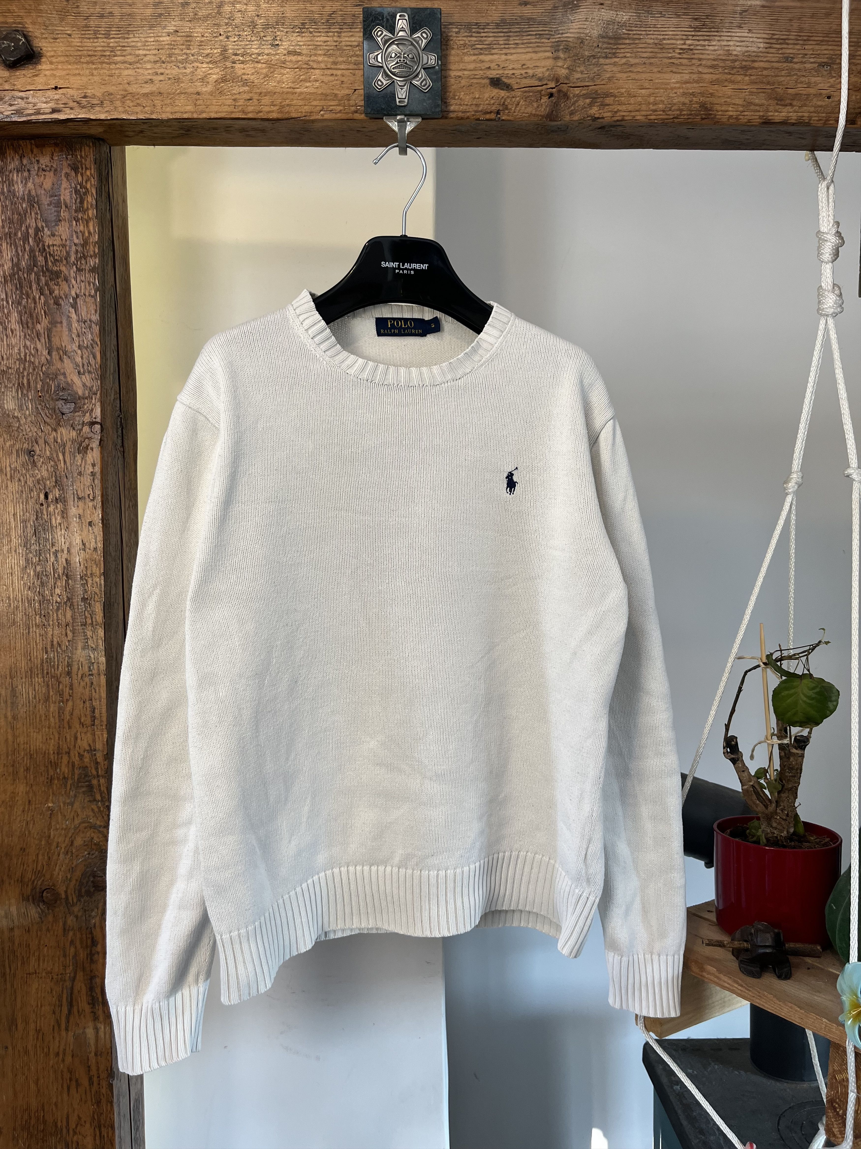 Polo Ralph Lauren Polo Ralph Lauren White Cotton Knitwear Old Money Size US S / EU 44-46 / 1 - 1 Thumbnail