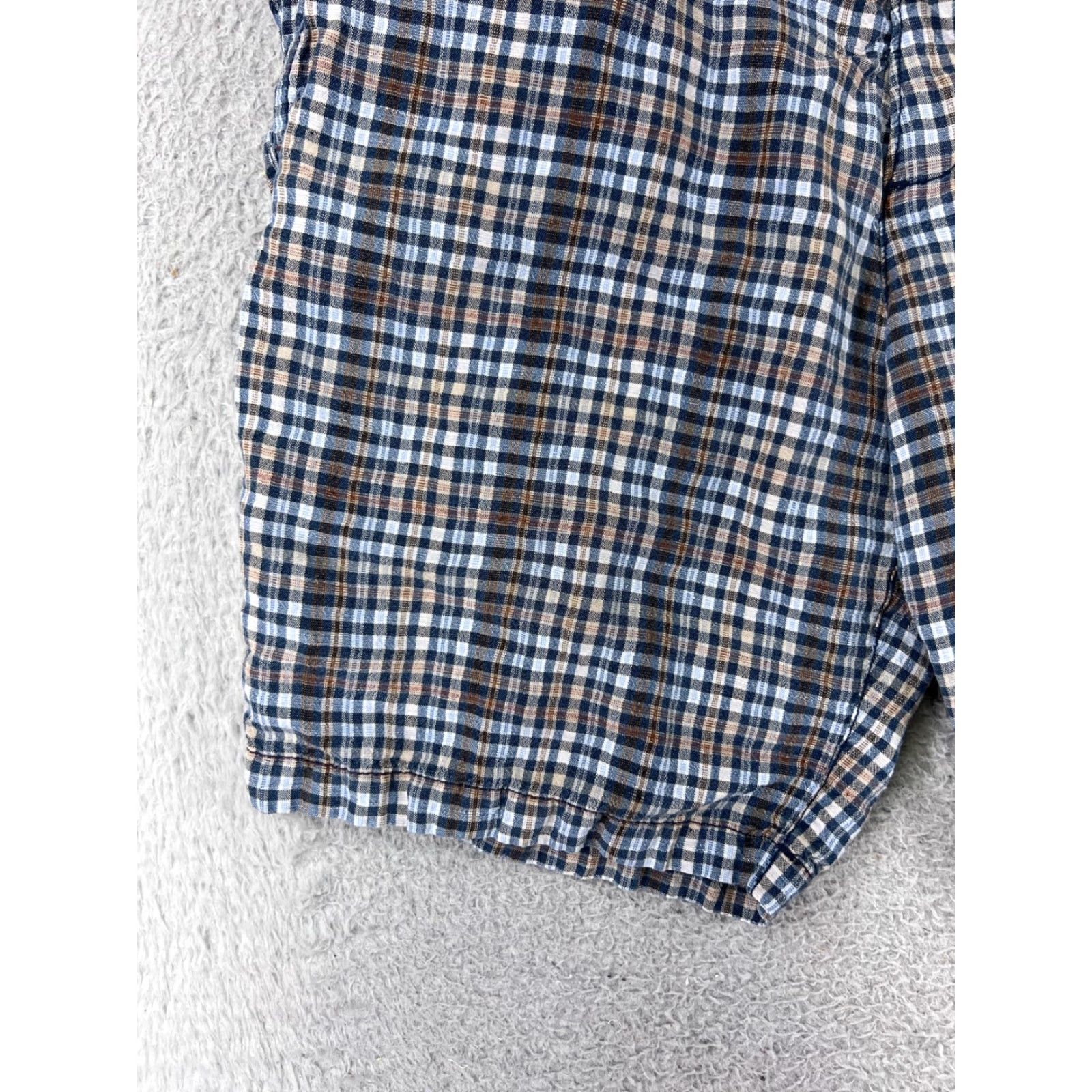 Tommy Bahama Tommy Bahama Shorts Men 36 Blue Beige Plaid Linen Tencel Blend Golf Golfer Chino Size US 33 - 6 Thumbnail