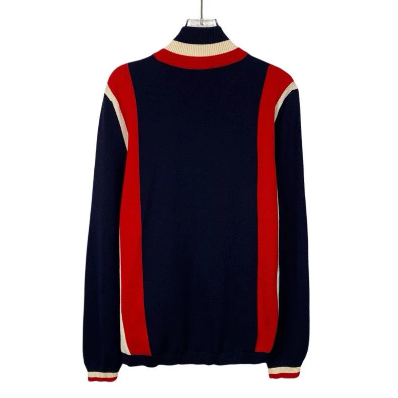 Gucci Gucci Color-blocked striped patch wool zipper stand-up coll Size US S / EU 44-46 / 1 - 2 Thumbnail