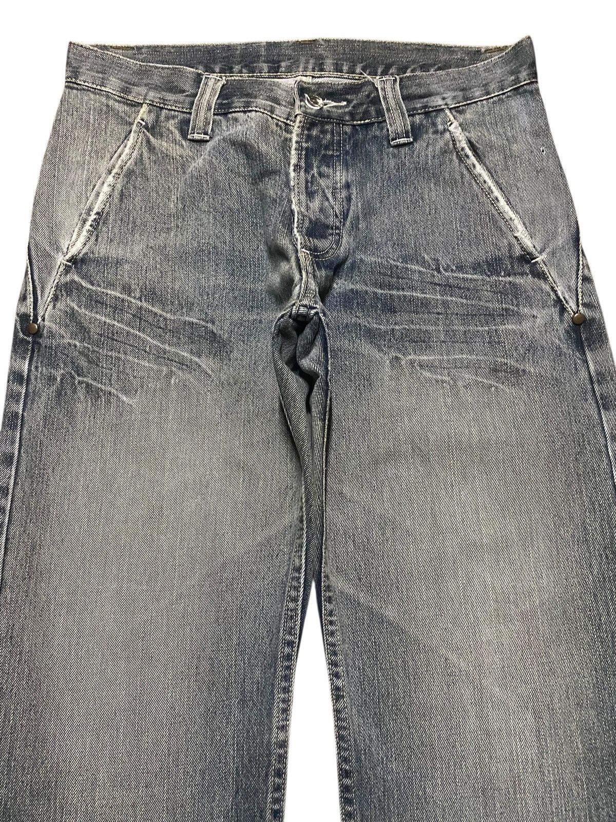 Japanese Brand Vtg Japanese Brand Icco Faded Wash Distressed Loose Jeans Size US 32 / EU 48 - 3 Thumbnail