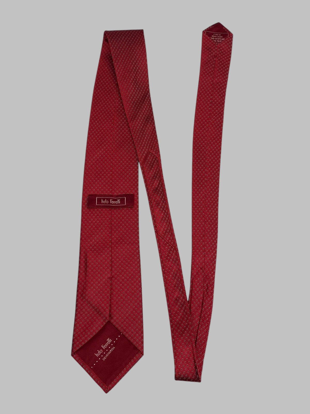 Other Italo Ferretti Tie Red 100% Silk Size ONE SIZE - 8 Thumbnail