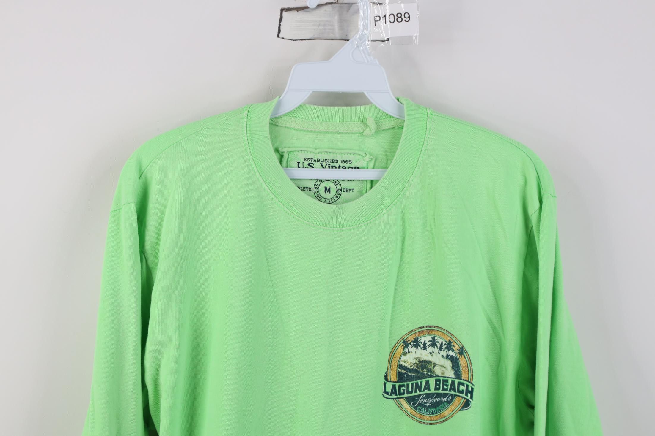 Vintage Y2K Streetwear Laguna Longboards Long Sleeve T-Shirt Green Size US M / EU 48-50 / 2 - 2 Thumbnail