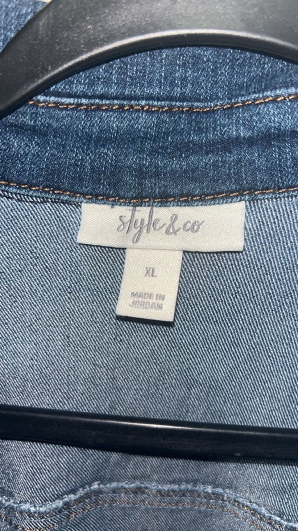 Style & Co Women's Style & Co Blue Denim Jean Jacket Plus Size XL Size XL / US 12-14 / IT 48-50 - 3 Thumbnail