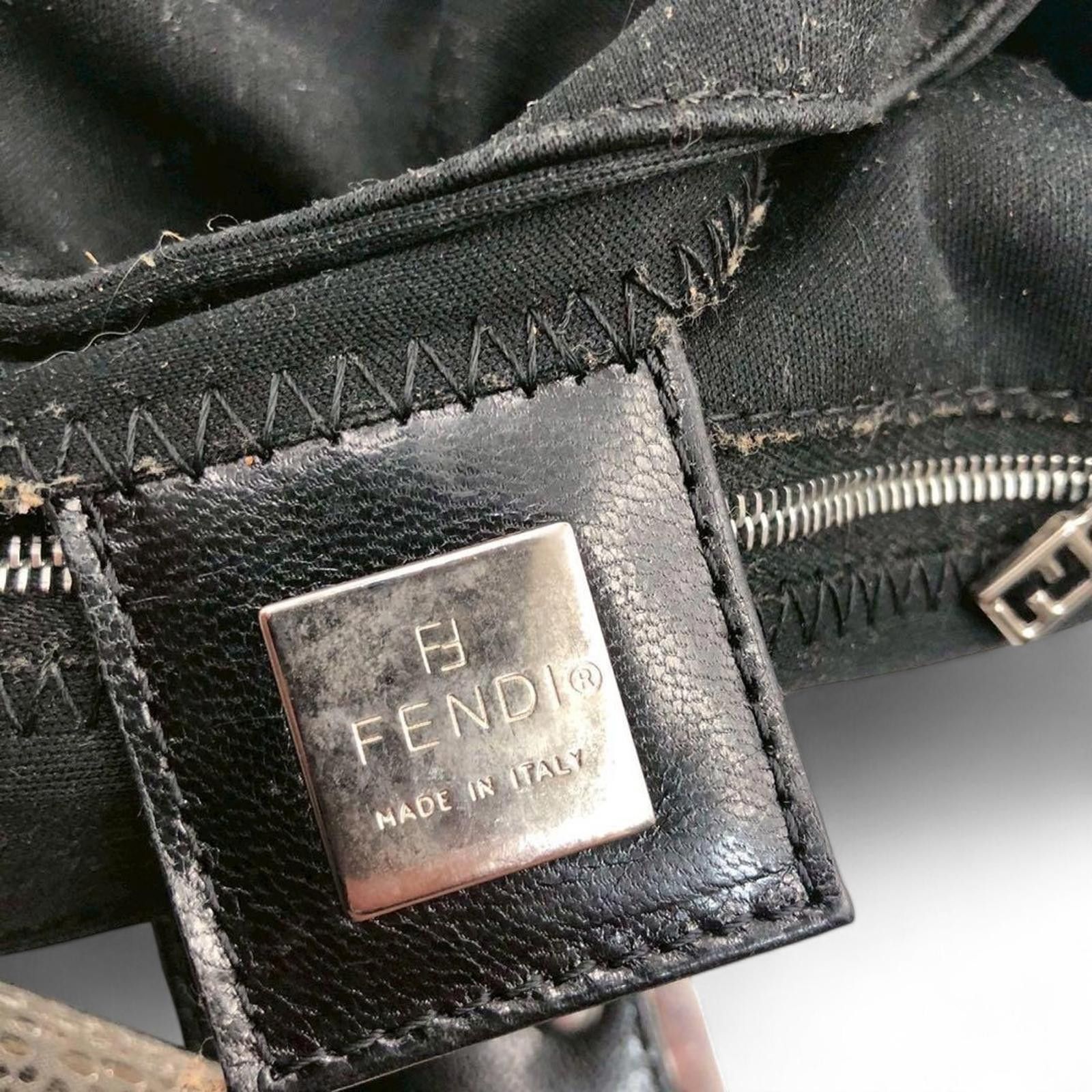 Fendi Fendi - Black Women's Shoulder Bag with Silver Buckle Size ONE SIZE - 8 Thumbnail