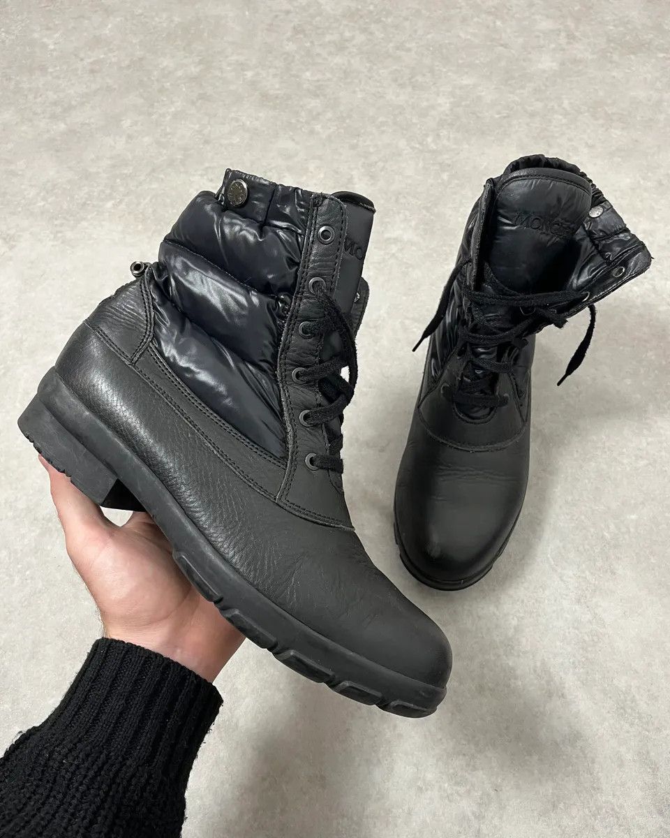 Moncler 2000s Moncler Black Leather Puffer Boots Size US 9 / EU 42 - 1 Thumbnail